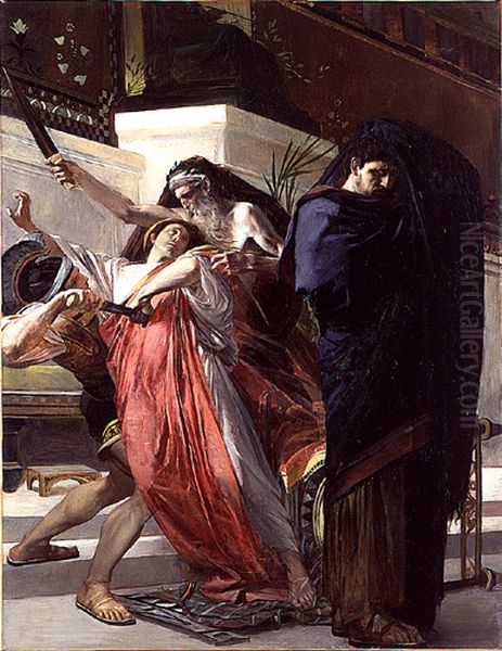 The Death of Timophanes Oil Painting by Paul-Albert Besnard