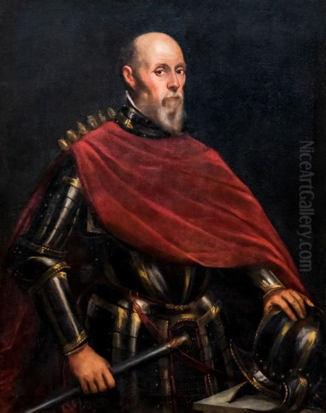 Amiral Tommaso Contarini Oil Painting by Jacopo Tintoretto