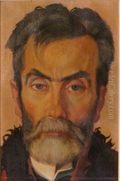 Portret ojca Oil Painting by Stanislaw Ignacy Witkiewicz