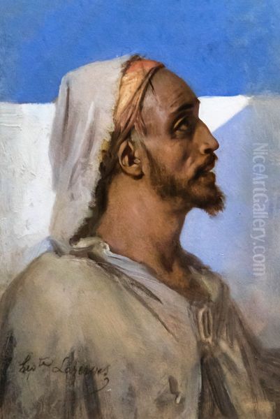 Portrait of an Arab Oil Painting by Hippolyte Lazerges