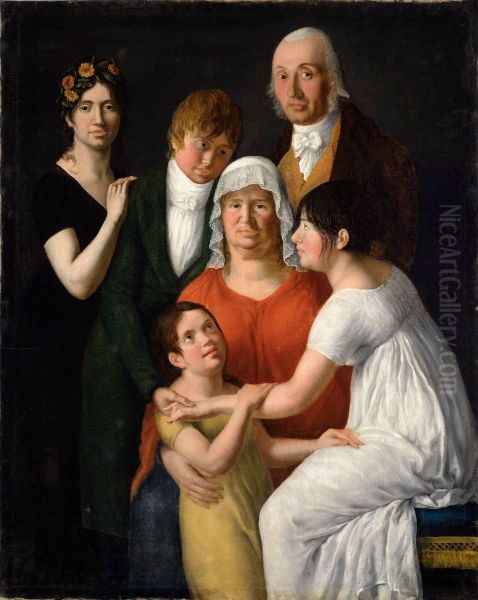 The Messageot Charve Family Oil Painting by Lucile Messageot