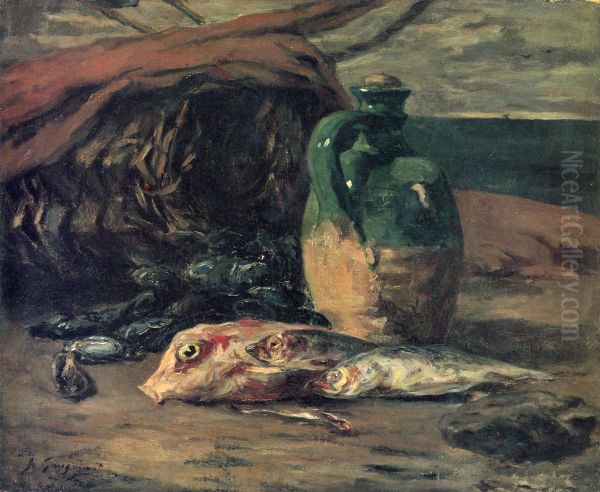 Nature morte aux poissons Oil Painting by Paul Gauguin