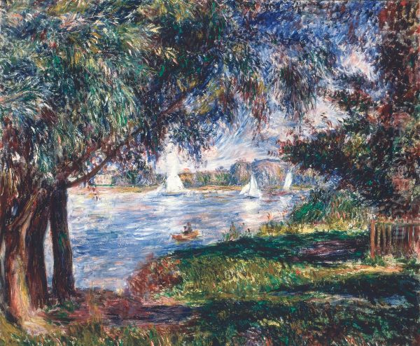 Bougival Oil Painting by Pierre-Auguste Renoir