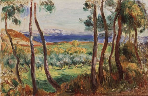 Pines near Cagnes Oil Painting by Pierre-Auguste Renoir