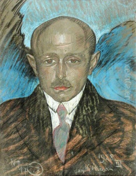 Portrait of Ludwik Kotulski Oil Painting by Stanislaw Ignacy Witkiewicz