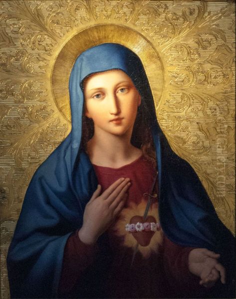 The Heart of Mary Oil Painting by Leopold Kupelwieser