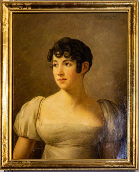 Portrait of Wilhelmine von Hallwyl, nee Von Goumoens (1783-1845) Oil Painting by Felix Maria Diogg