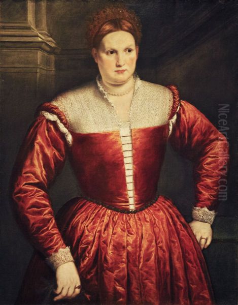 La balia dei Medici. ritratto di donna Oil Painting by Paris Bordone