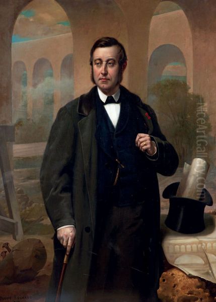 Portrait of Albert Bassompierre-Sewrin Oil Painting by Bernard Pegot