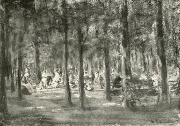 Im Tiergarten Oil Painting by Max Liebermann