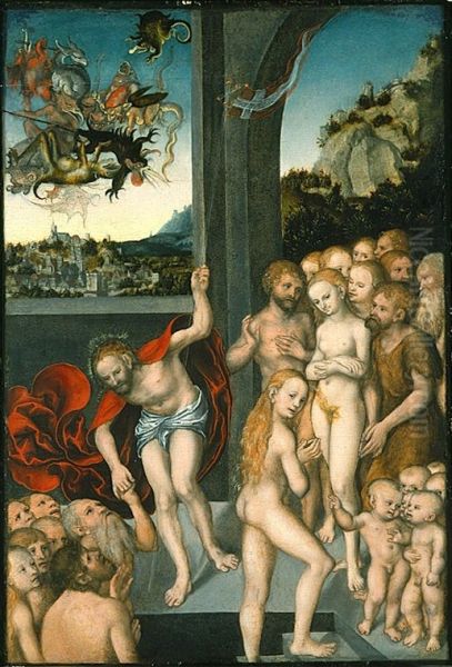 Christ in Limbo Oil Painting by Lucas Cranach the Elder