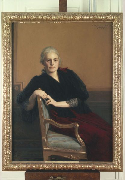 Wilhelmina von Hallwyll, fodd Kempe (1844-1930) Oil Painting by Julius Kronberg