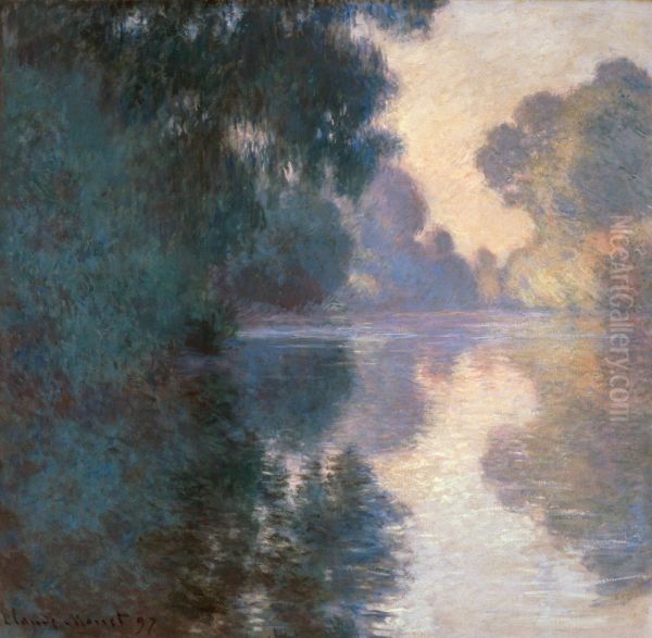 Morning on the Seine, Good Weather Oil Painting by Claude Monet