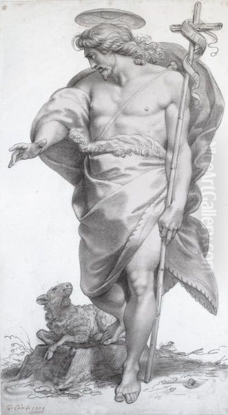 Standing Figure Of St. John The Baptist Oil Painting by Giuseppe Cades