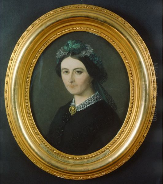 Johanna Kempe nee Wallis (1818-1909) Oil Painting by Maria Rohl