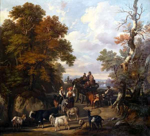 Retour de foire Oil Painting by Joseph Latour