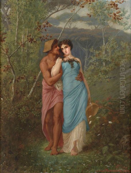 Galatea and the Shepherd Acis Oil Painting by Gustave Boulanger