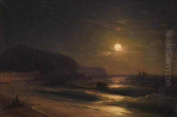 Moonlit Night Oil Painting by Ivan Aivazovsky