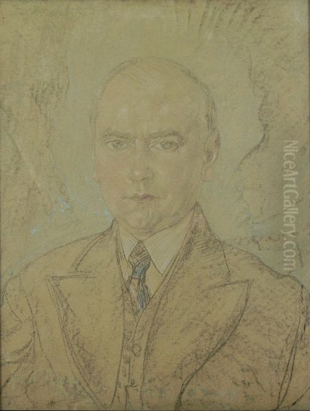 Portret Kazimierza Ducha Oil Painting by Stanislaw Ignacy Witkiewicz