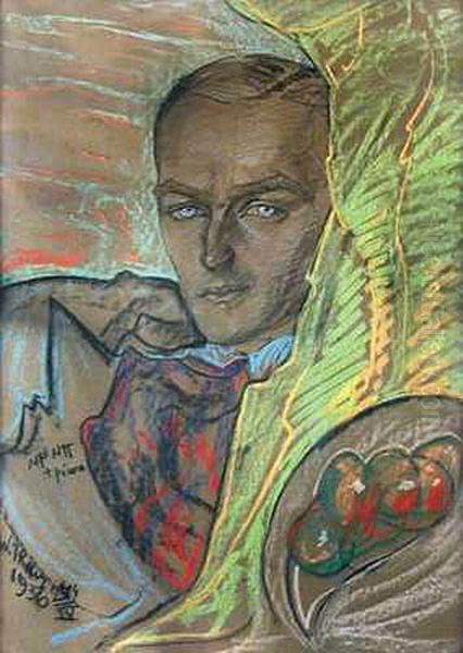 Portrait of a man Oil Painting by Stanislaw Ignacy Witkiewicz