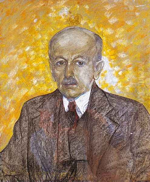 Portret prof. Steuermarka Oil Painting by Stanislaw Ignacy Witkiewicz