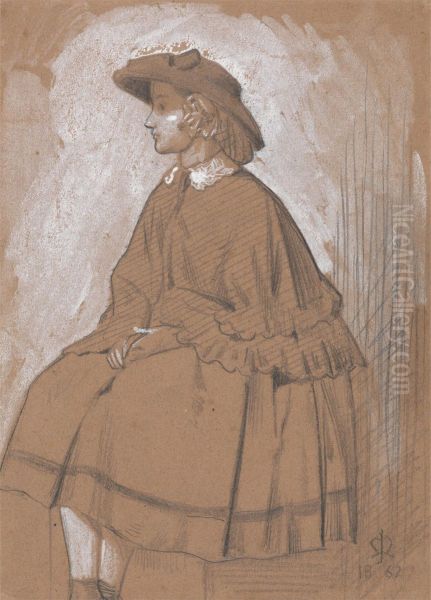 Study of a Girl Oil Painting by John Everett Millais