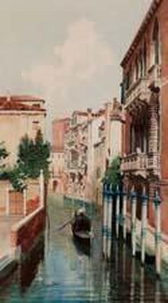 Calle Oil Painting by Ettore Cadorin