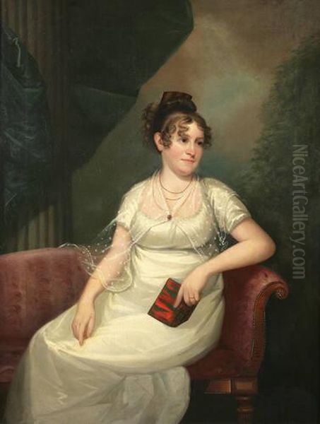 Mrs. Daniel D. Tompkins (Hannah Minthorne, 1781-1829) Oil Painting by Ezra Ames