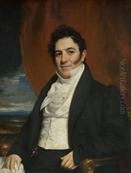 Harmon Hendricks (1771-1838) Oil Painting by John Wesley Jarvis