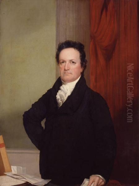 De Witt Clinton (1769-1828) Oil Painting by John Wesley Jarvis