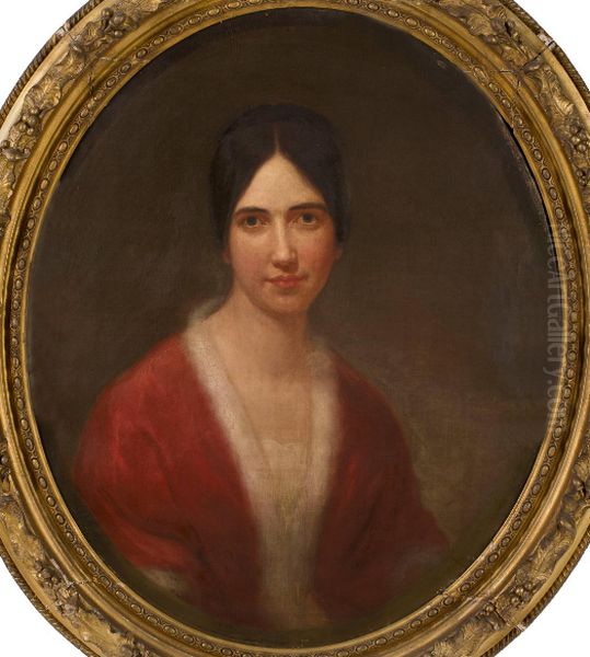 Frances S. Osgood (1811-1850) Oil Painting by Samuel Stillman Osgood