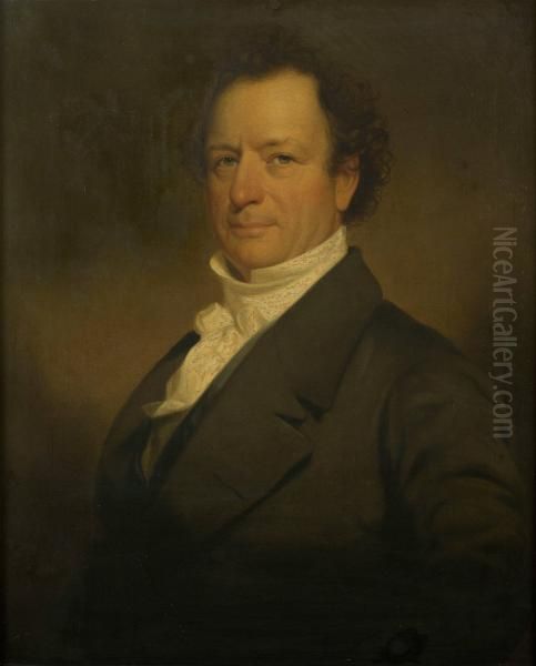 Moses Dewitt Burnet (1792-1876) Oil Painting by Charles Loring Elliott