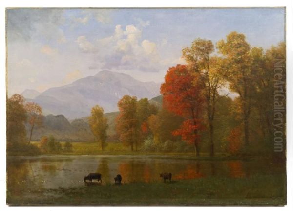 View of Mount Washington, from near North Conway, New Hampshire Oil Painting by Albert Bierstadt