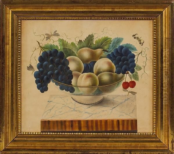 Still Life With Bowl Of Fruit Oil Painting by Emma Cady