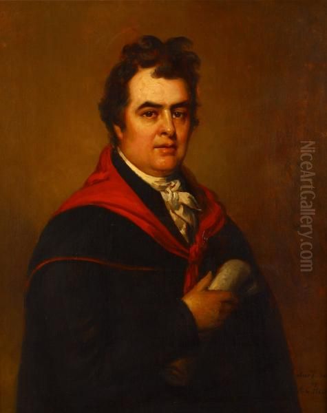 David Hosack, MD (1769-1835) Oil Painting by A. G. Heaton