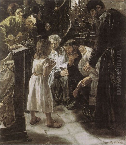 Der zwolfjahrige Jesus im Tempel Oil Painting by Max Liebermann