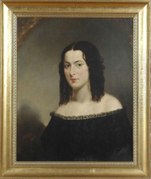 Portrait Of A Woman Oil Painting by James Henry Cafferty