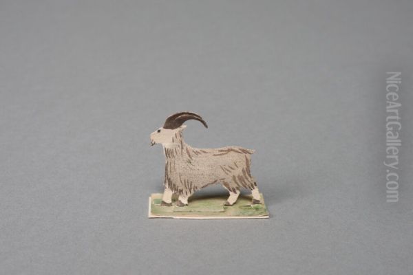 Goat [one of 36 figures] Oil Painting by Ivar Arosenius