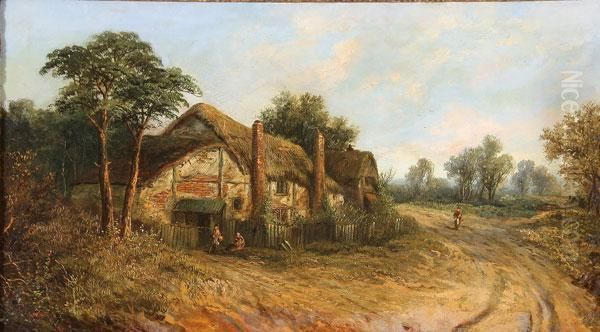 An Essex Village Oil Painting by Walter Wallor Caffyn