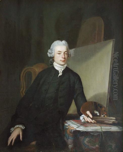 Portrait of Jan van Os (1744-1808) Oil Painting by Hendrik Pothoven