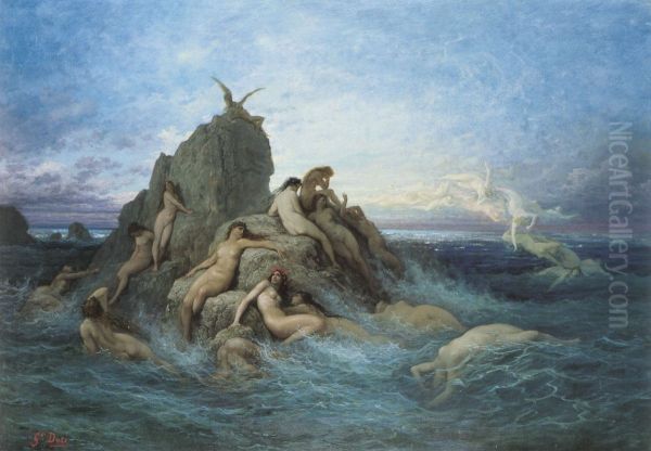 The Oceanids Oil Painting by Gustave Dore