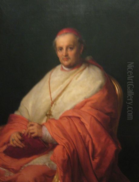 ritratto del cardinale Antonio Maria Cadolini Oil Painting by Francesco Podesti