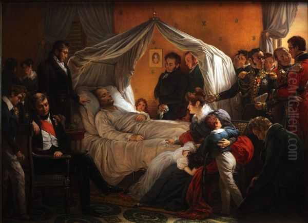 Death of Napoleon Oil Painting by Charles de Steuben