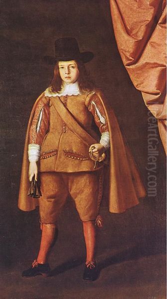 Portrait of a Young Aristocrat (Juan Francisco de la Cerda Enriquez de Ribera, Marques de Cogolludo) Oil Painting by Francisco De Zurbaran