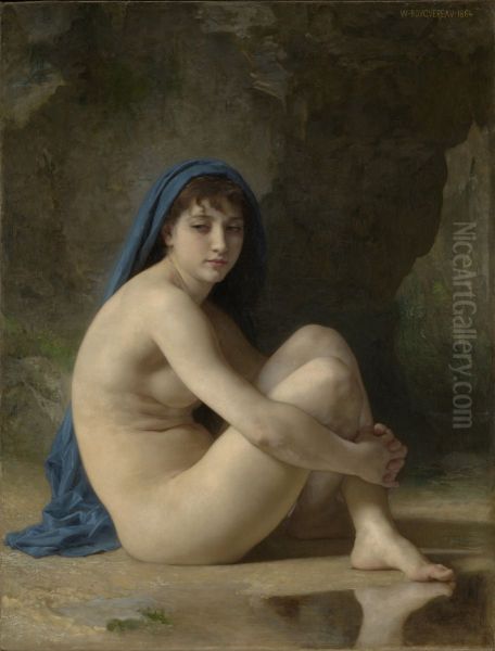 Nu assis Oil Painting by William-Adolphe Bouguereau