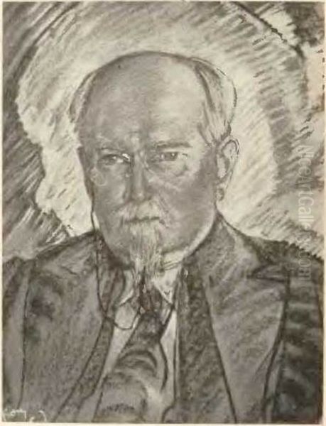 Portrait of Ludwik Krzywicki Oil Painting by Stanislaw Ignacy Witkiewicz