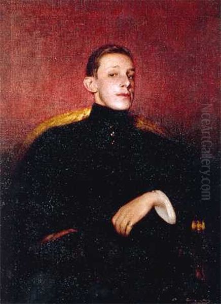 Alfonso XIII de Espana Oil Painting by Ramon Casas