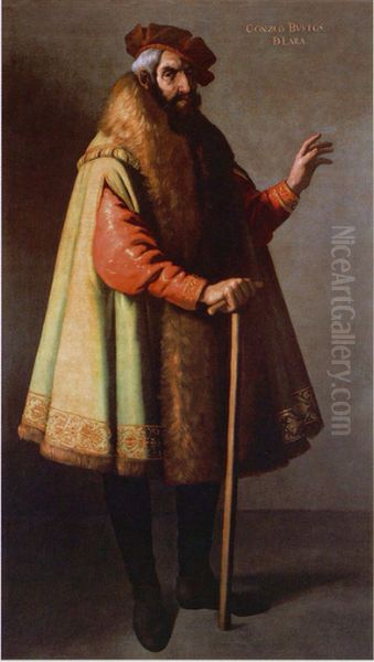 Gonzalo Bustos de Lara (El Padre) Oil Painting by Francisco De Zurbaran