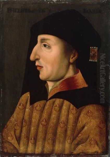 Portrait ofPhilip II, Duke of Burgundy(1342-1404) Oil Painting by unknown