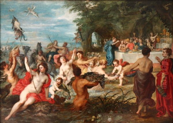 Les noces de Thetis et Pelee Oil Painting by Hendrick van Balen the Elder